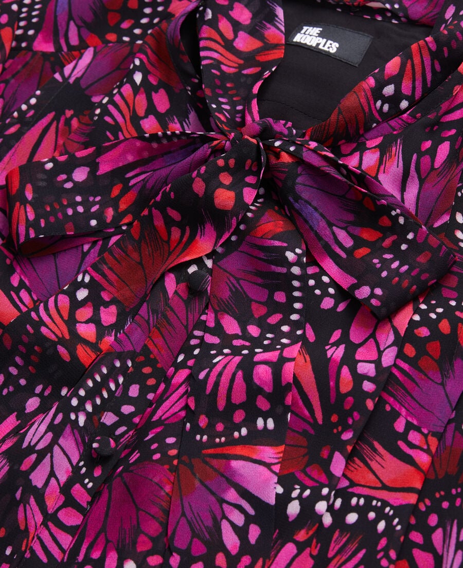 The Kooples FEMME PINK top imprimé avec volants