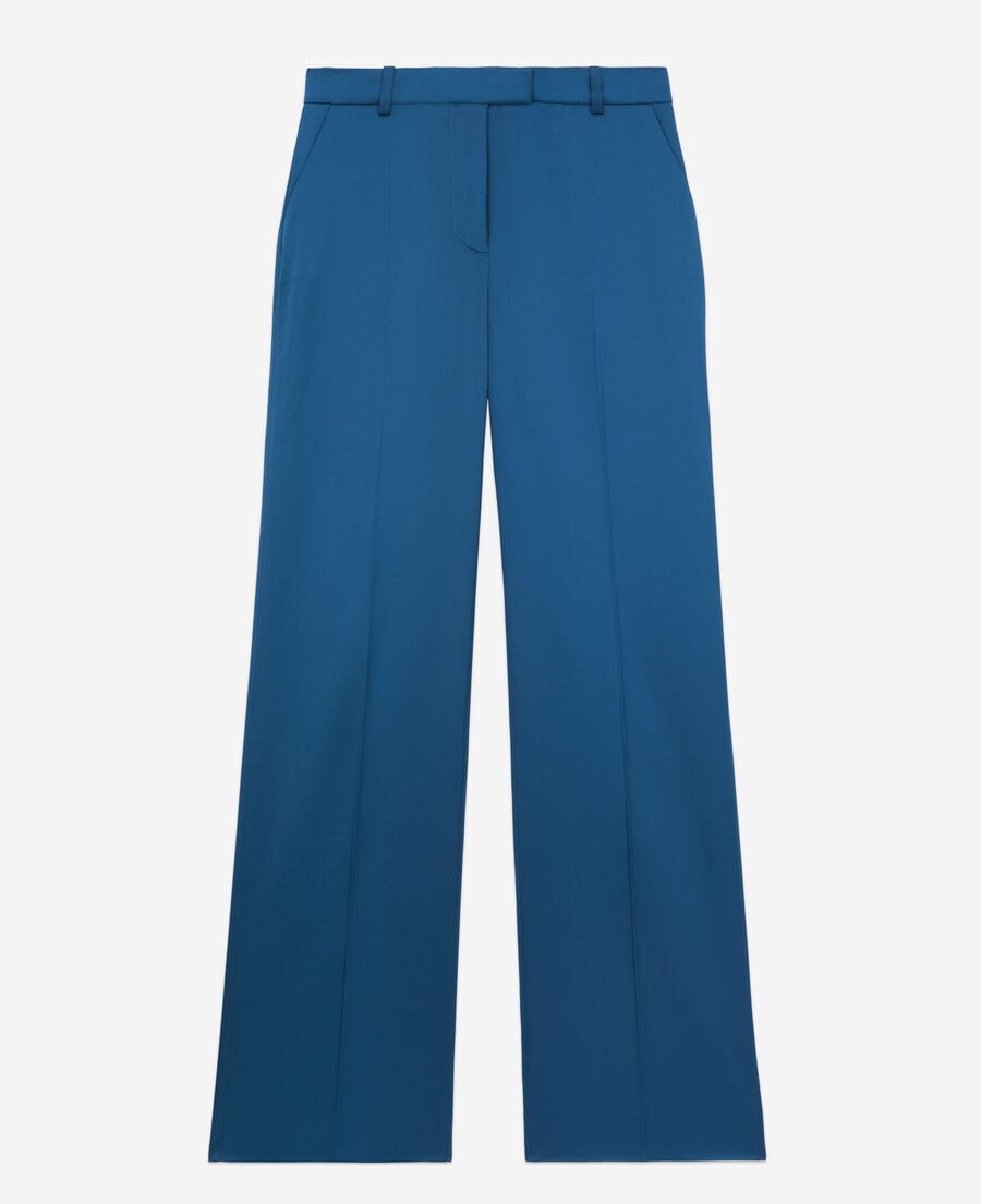 The Kooples WOMEN DEEP BLUE blue satin suit trousers