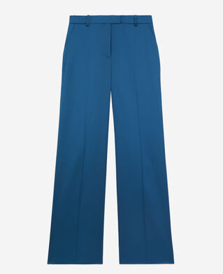 The Kooples WOMEN DEEP BLUE blue satin suit trousers