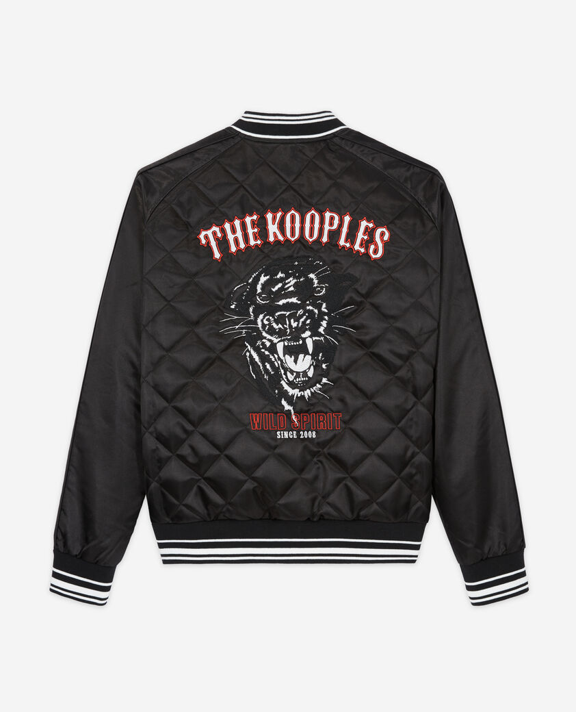 The Kooples HERREN BLACK schwarze bestickte jacke