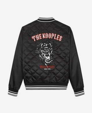 The Kooples HOMME BLACK blouson brodé noir