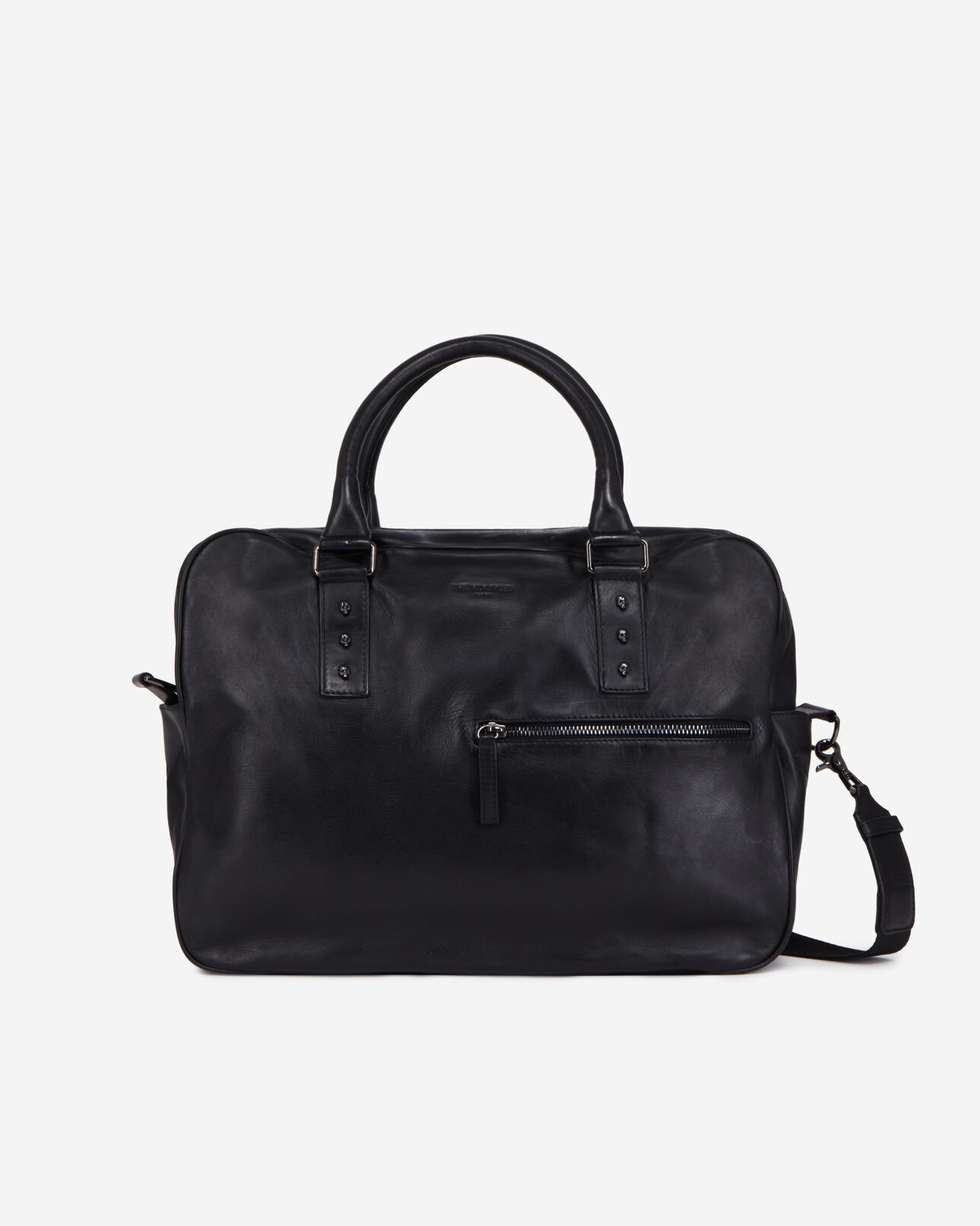 The Kooples MEN BLACK black leather briefcase