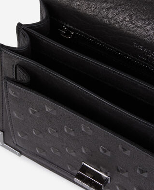 The Kooples WOMEN BLACK small emily bag in black leather with studs