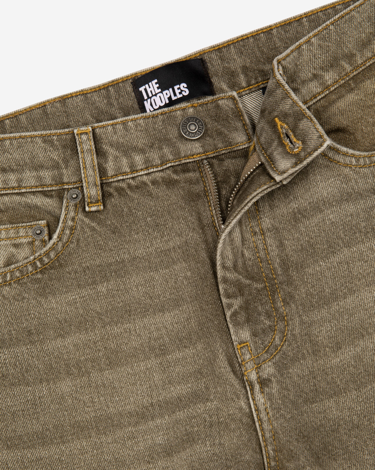 The Kooples DAMEN OLIVE olive slim jeans