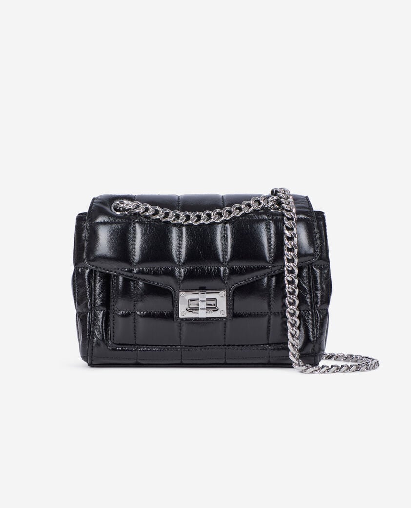 The Kooples FEMME BLACK sac en cuir matelass&eacute; noir