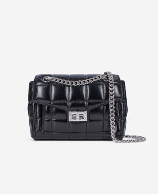 The Kooples WOMEN BLACK black quilted leather bag