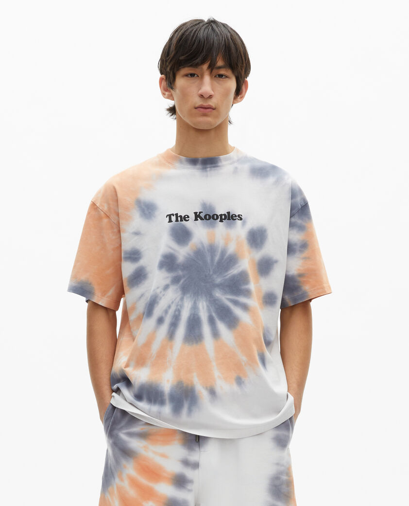 The Kooples H NEW LIGHT BLUE blue tie and dye t-shirt