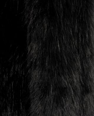 The Kooples FEMME BLACK col effet fourrure noir