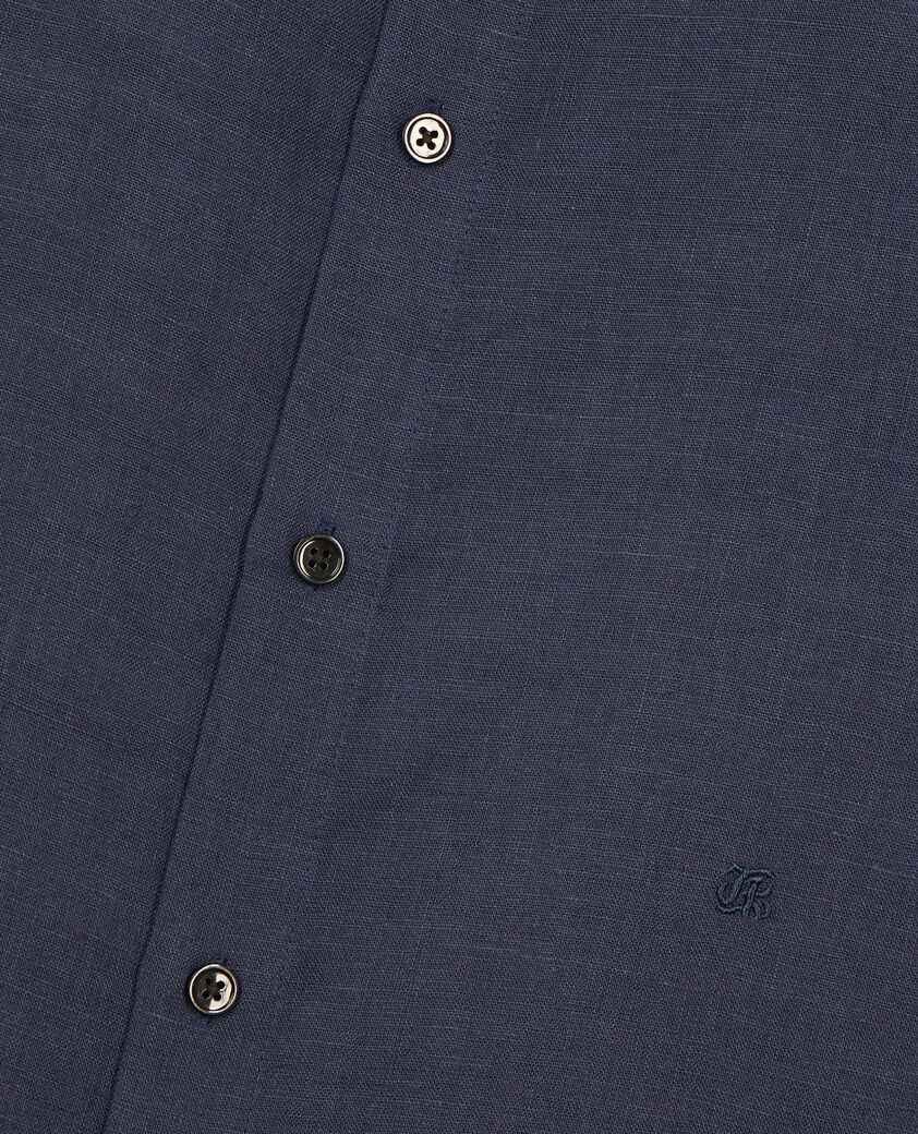 The Kooples MEN NAVY navy linen shirt