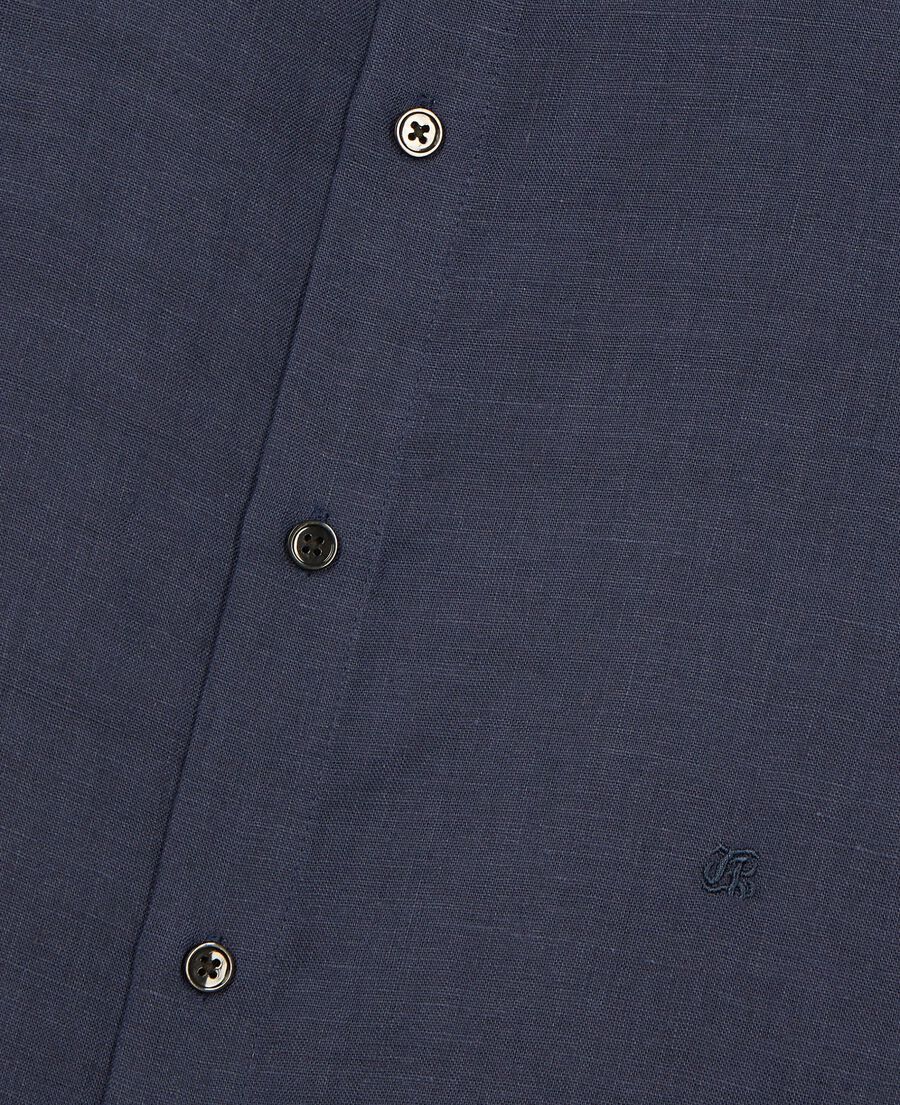 The Kooples H NAVY navy linen shirt