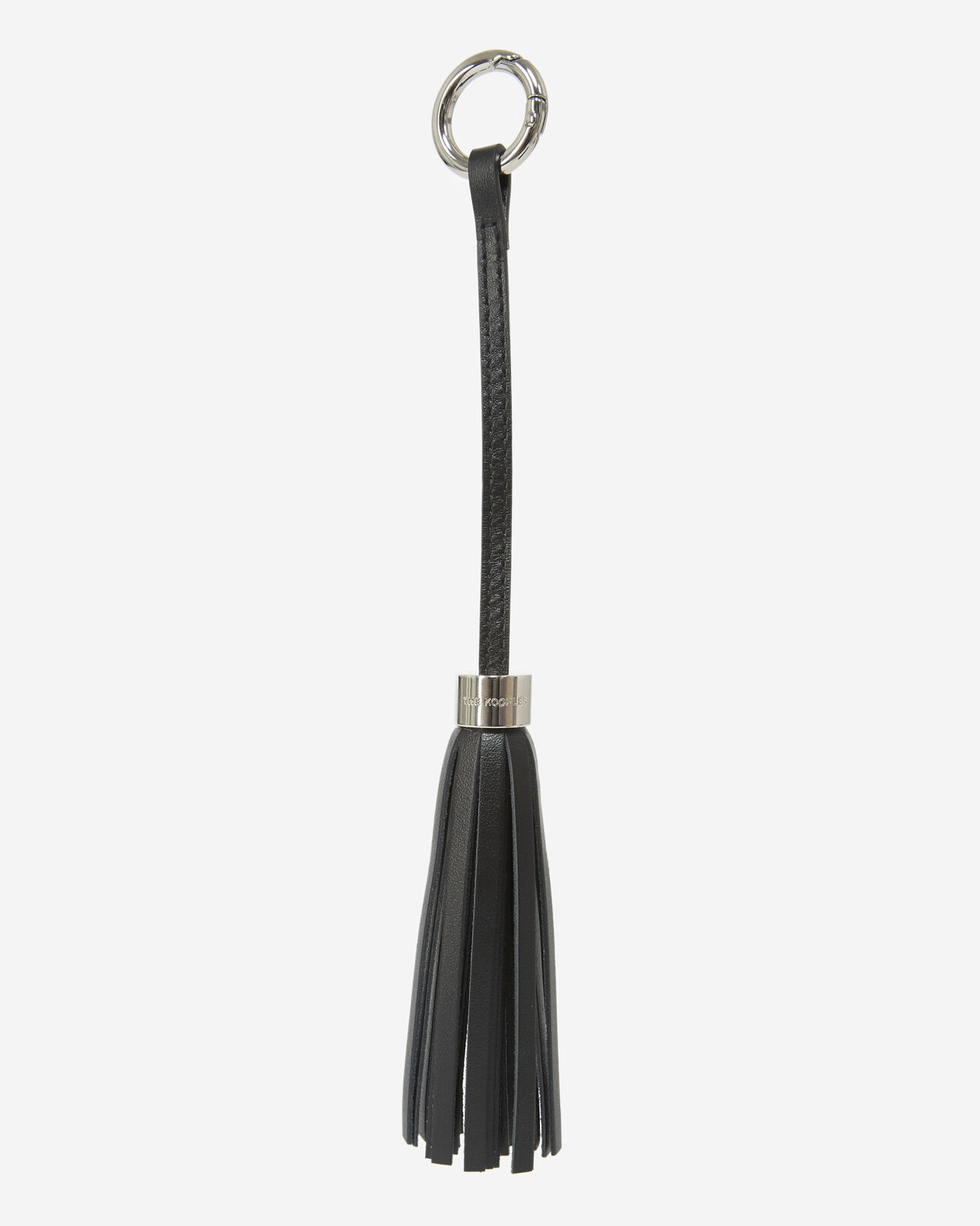 The Kooples FEMME BLACK pompon en cuir lisse noir