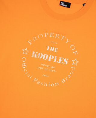 The Kooples H ORANGE t-shirt with orange screen printing