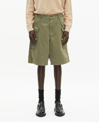 The Kooples HOMME KAKI bermuda cargo kaki