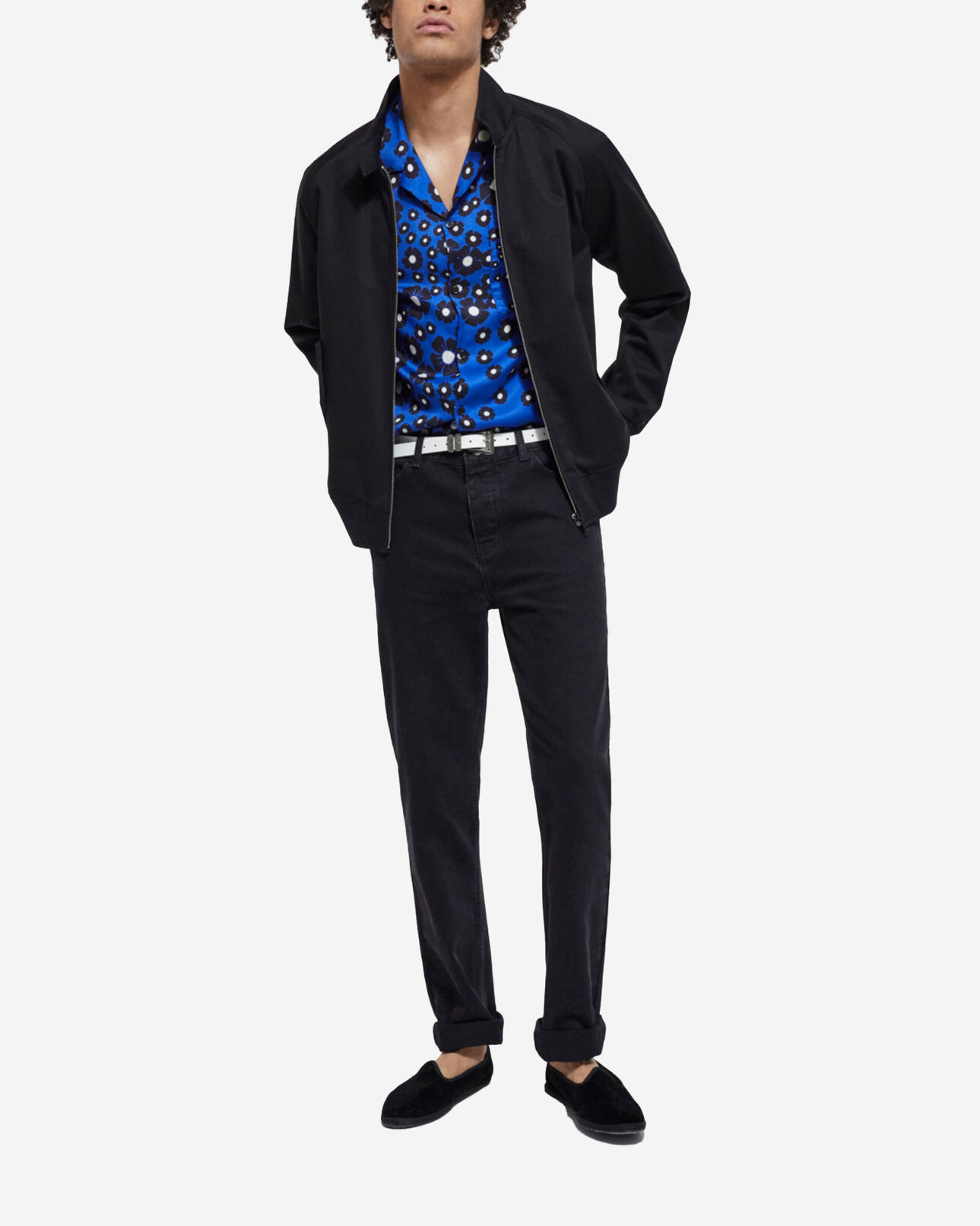 The Kooples HOMME BLACK blouson noir doublure léopard
