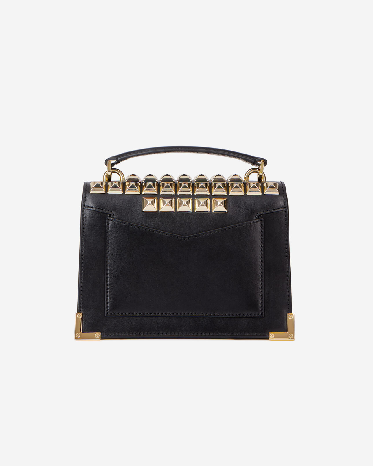 The Kooples MUJER BLACK emily bolso pequeño de cuero negro con pinchos
