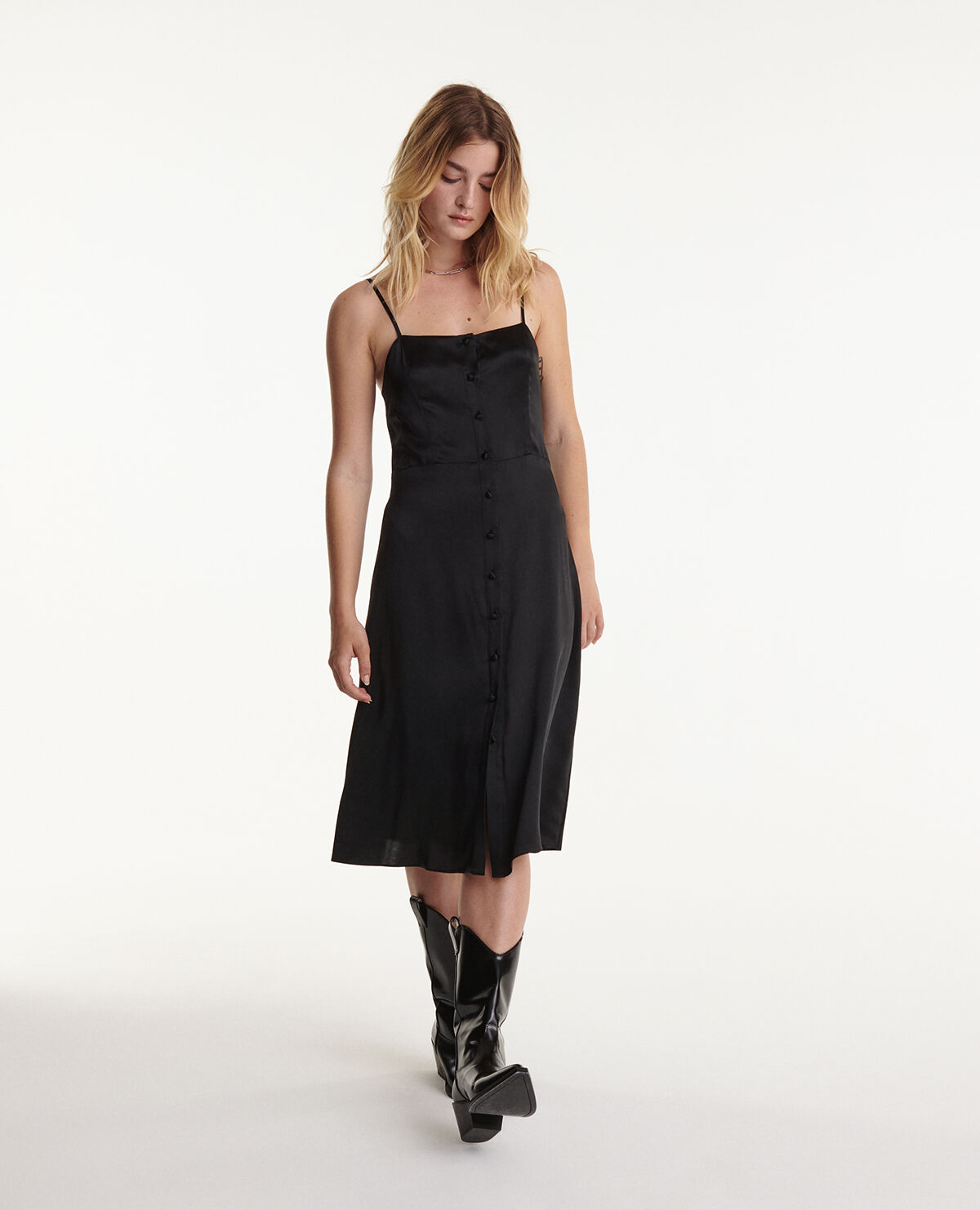 Robe longue hotsell noire sans manche