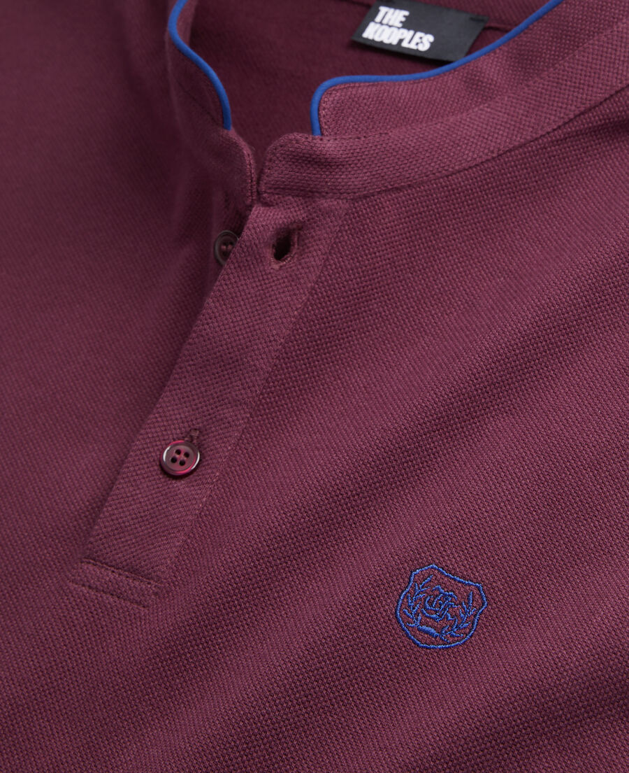 polo bordeaux en coton