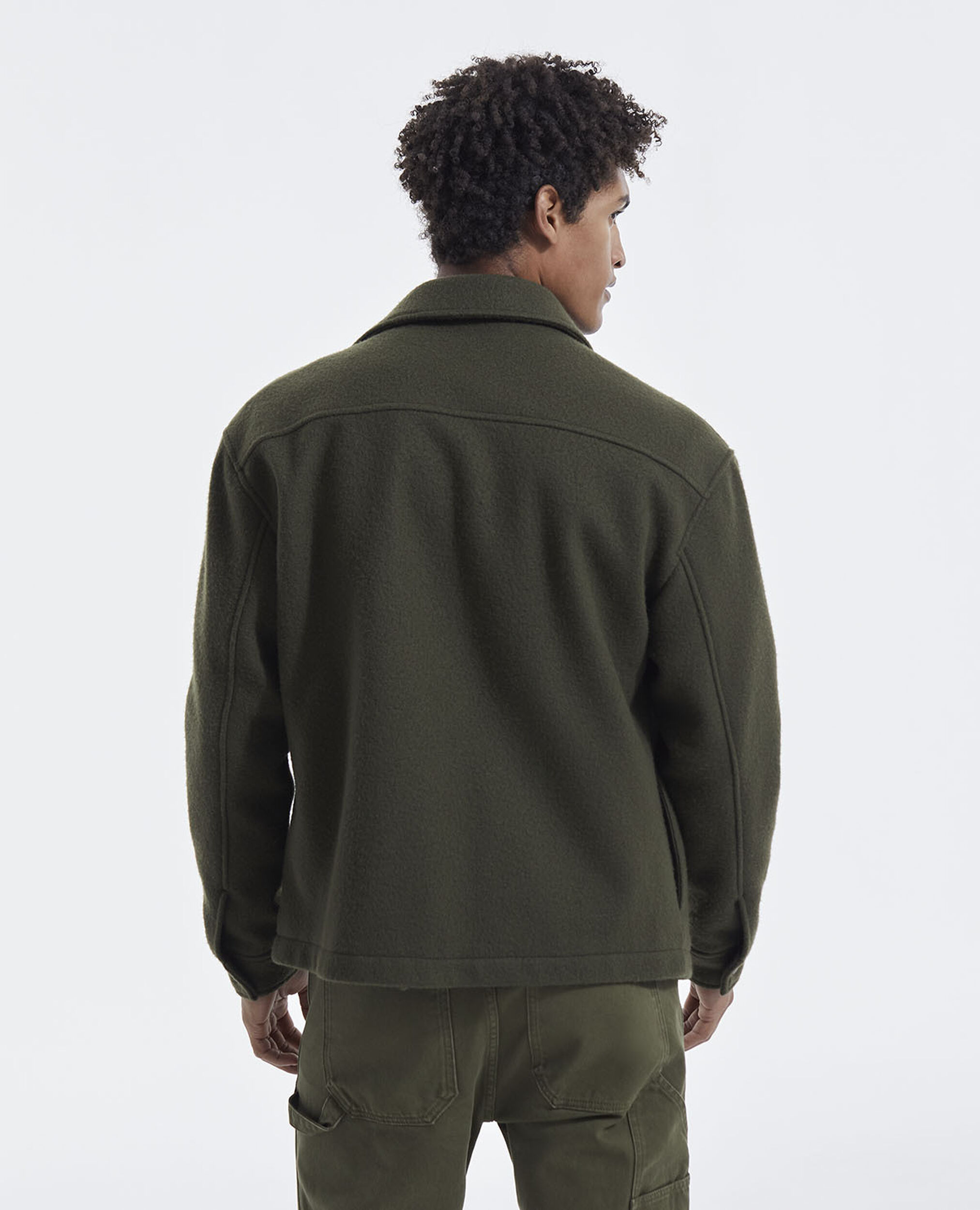 Overshirt-style khaki knit jacket, KAKI, hi-res image number null