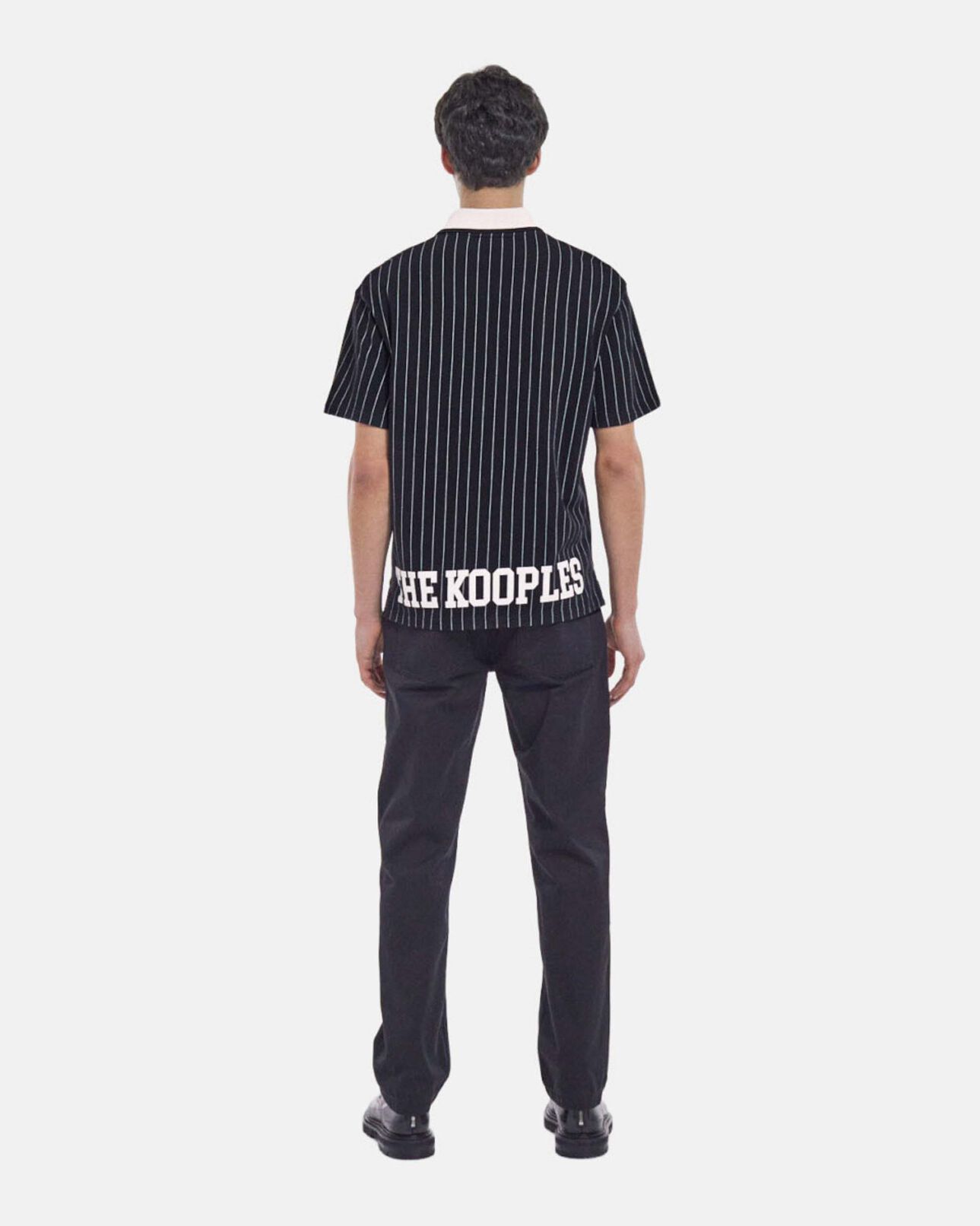 The Kooples MEN BLACK stripped polo