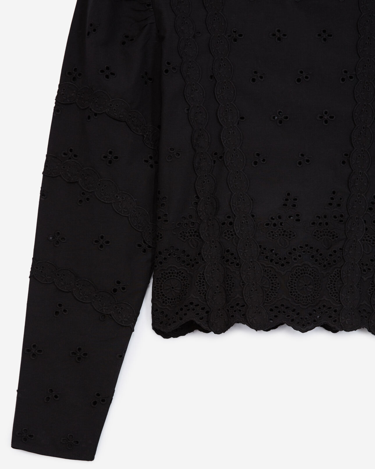 The Kooples WOMEN BLACK black top with long sleeves