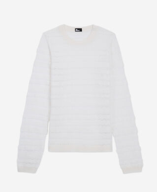 The Kooples F LIGHT BEIGE white wool sweater