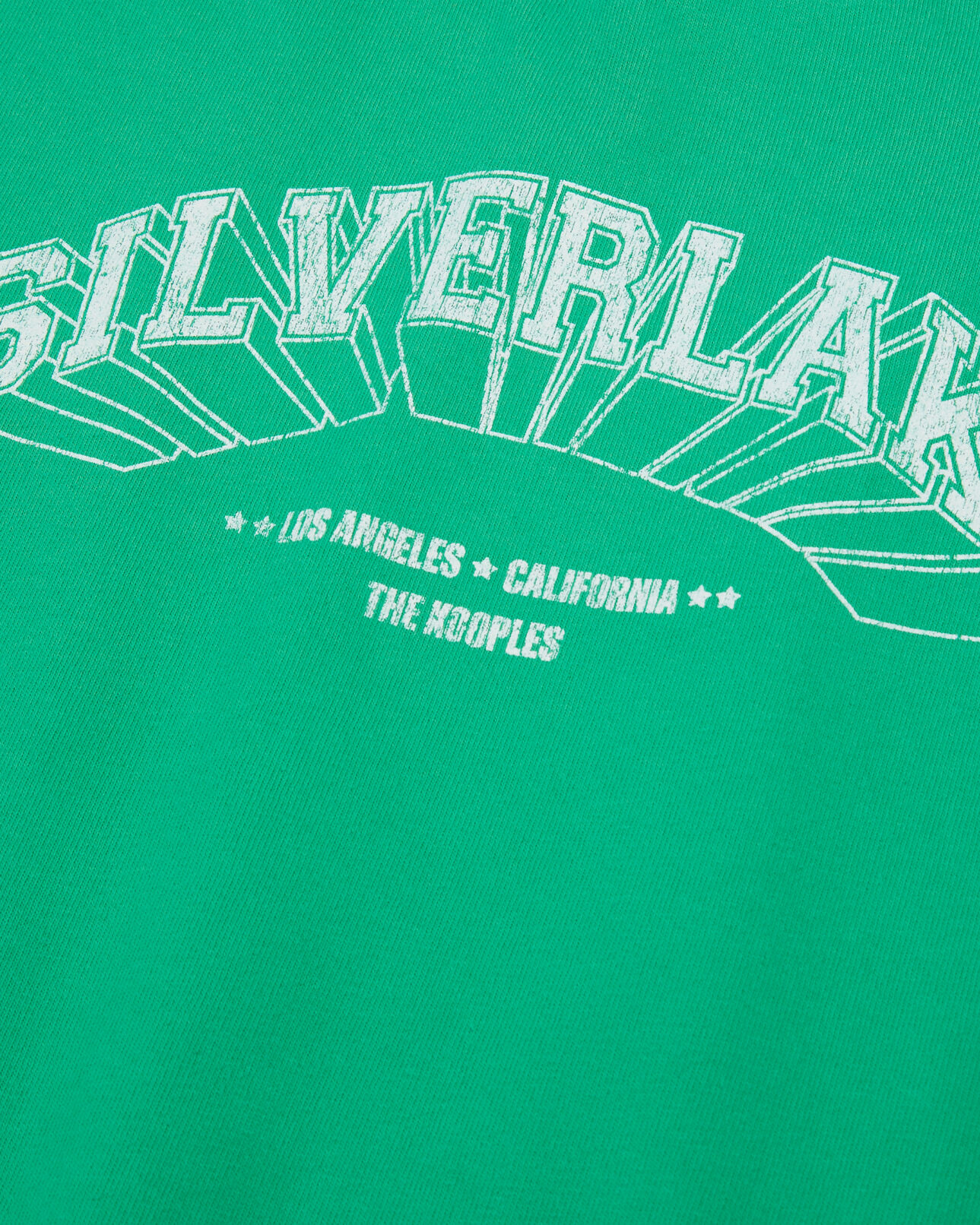 The Kooples WOMEN GREEN light green t-shirt with silverlake serigraphy
