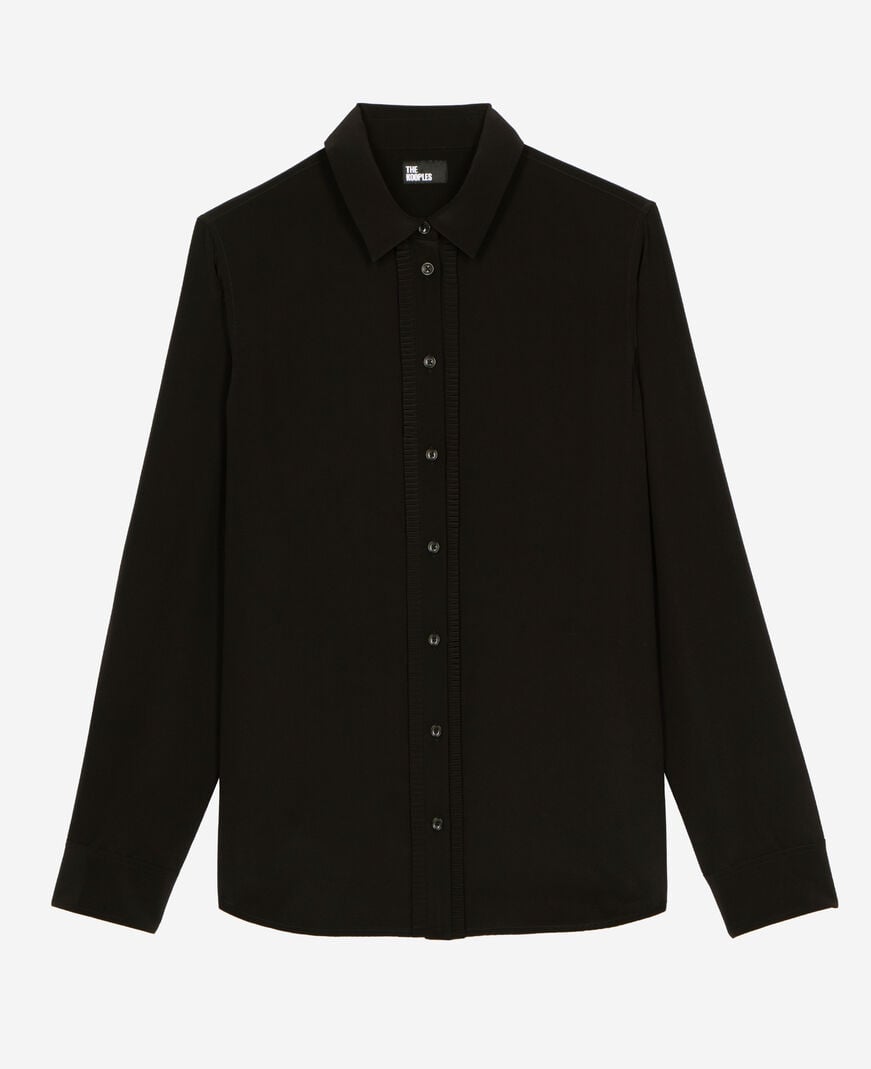 The Kooples WOMEN BLACK black silk shirt