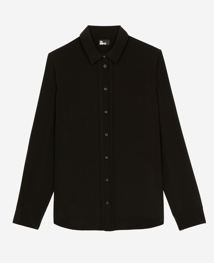 The Kooples WOMEN BLACK black silk shirt