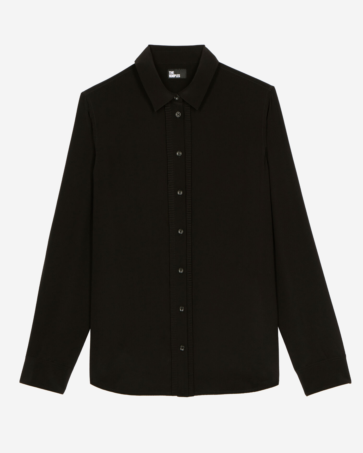 Camisa de seda negra, BLACK, hi-res image number null