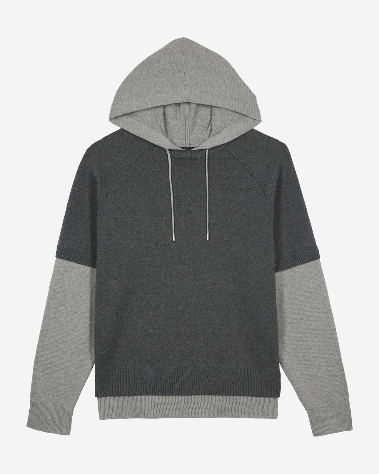 The Kooples HOMME MIDDLE GREY / ANTHRACITE pull en coton gris