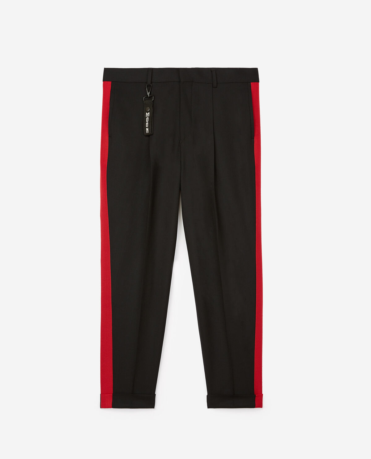 Black trousers with red trim