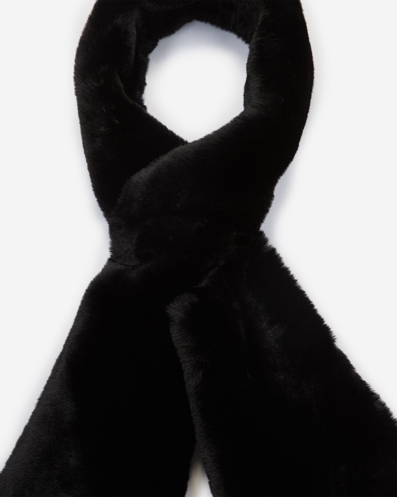 The Kooples WOMEN BLACK black faux fur scarf