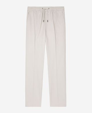 The Kooples H LIGHT GREY straight gray cotton pants
