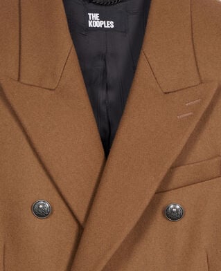The Kooples HOMME CAMEL manteau long en laine mélangée camel