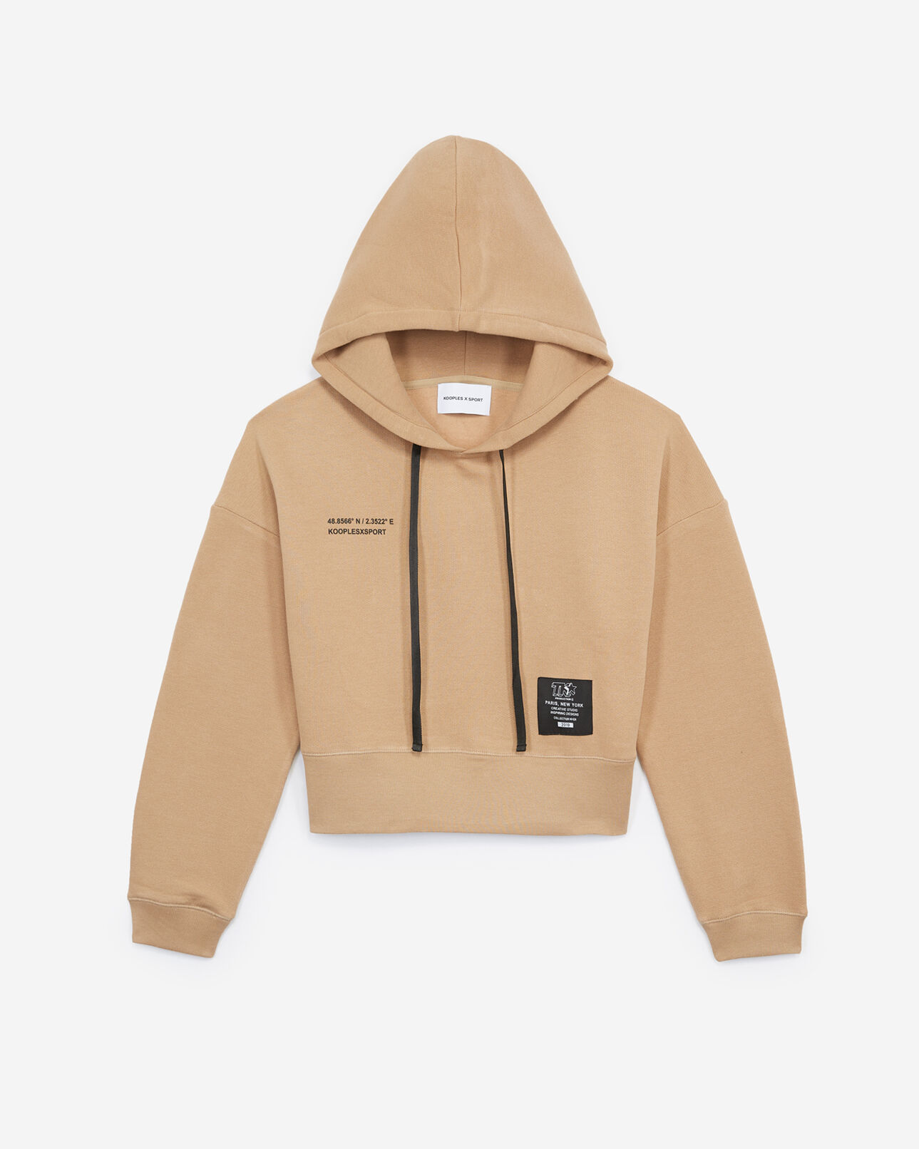 The Kooples FEMME BEIGE sweatshirt beige large capuche