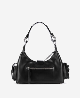 The Kooples WOMEN BLACK black smooth leather amelia bag