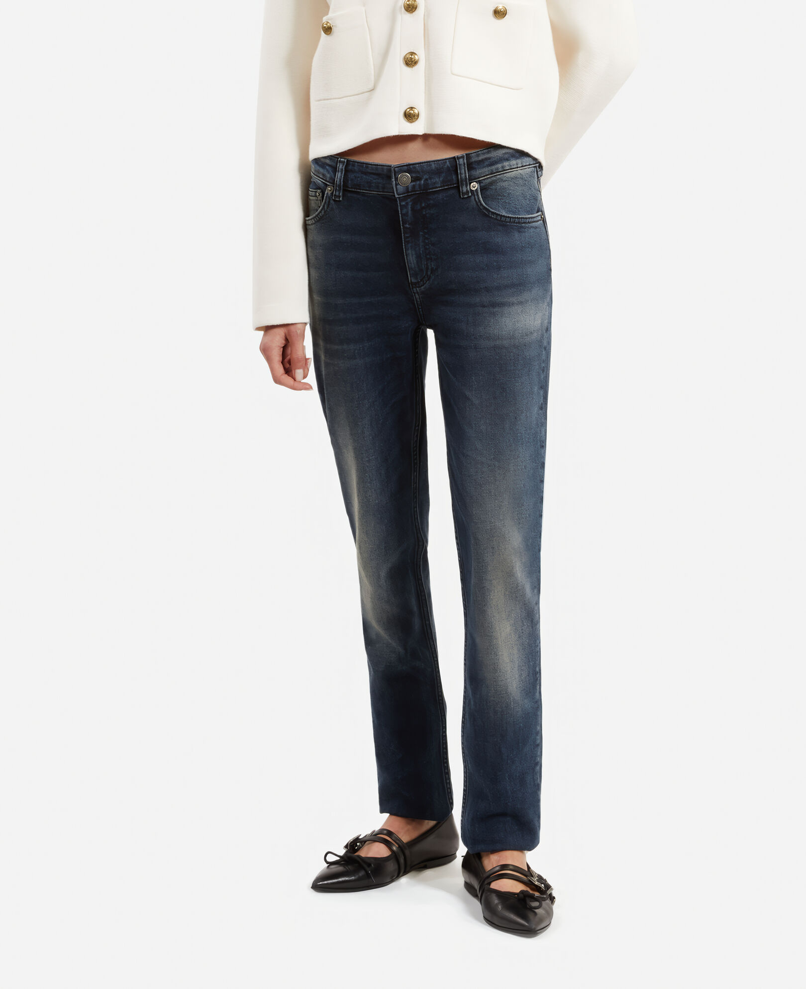 The Kooples WOMEN BLUE ELECTRIC dark blue slim jeans