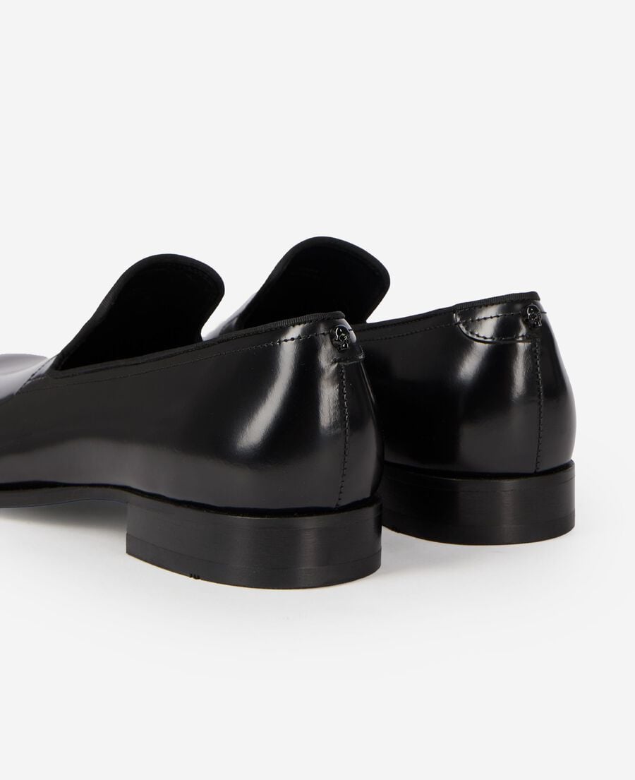 The Kooples MEN BLACK black shiny leather loafers