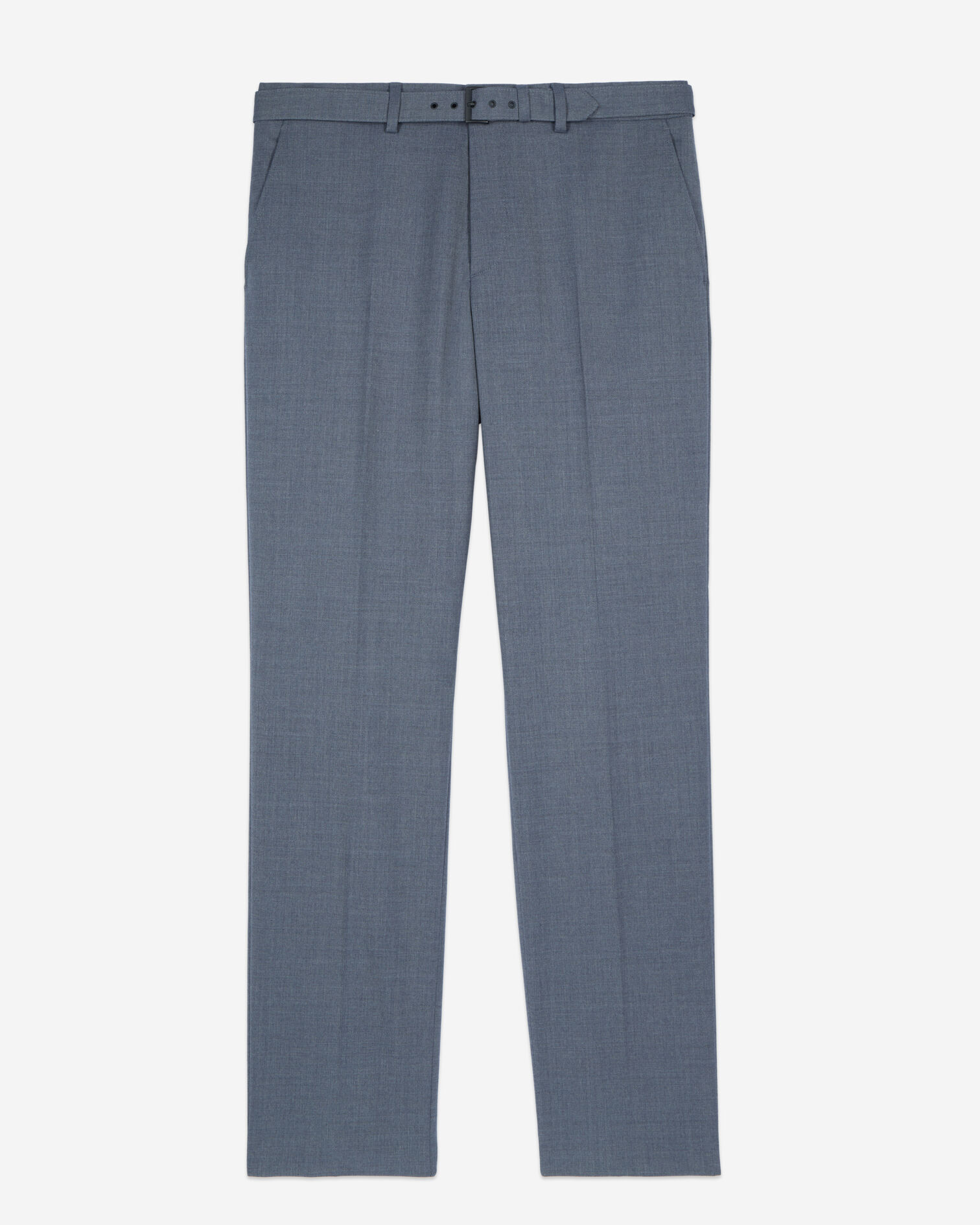Blue wool suit trousers, BLUE, hi-res image number null