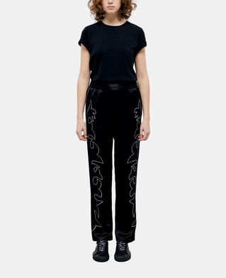 The Kooples MUJER BLACK pantalón negro bordado western