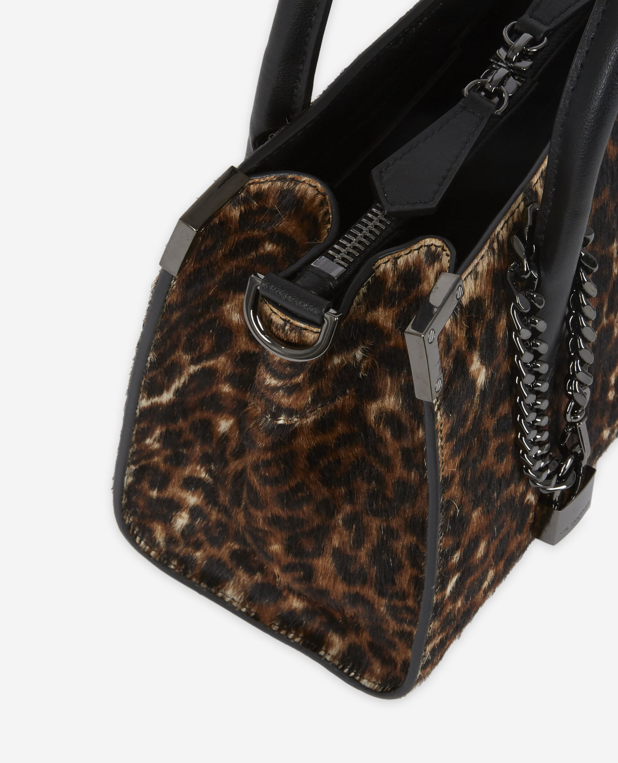 Mittelgroße Ming Tasche aus Leder in Leoparden-Optik, LEOPARD, hi-res image number null