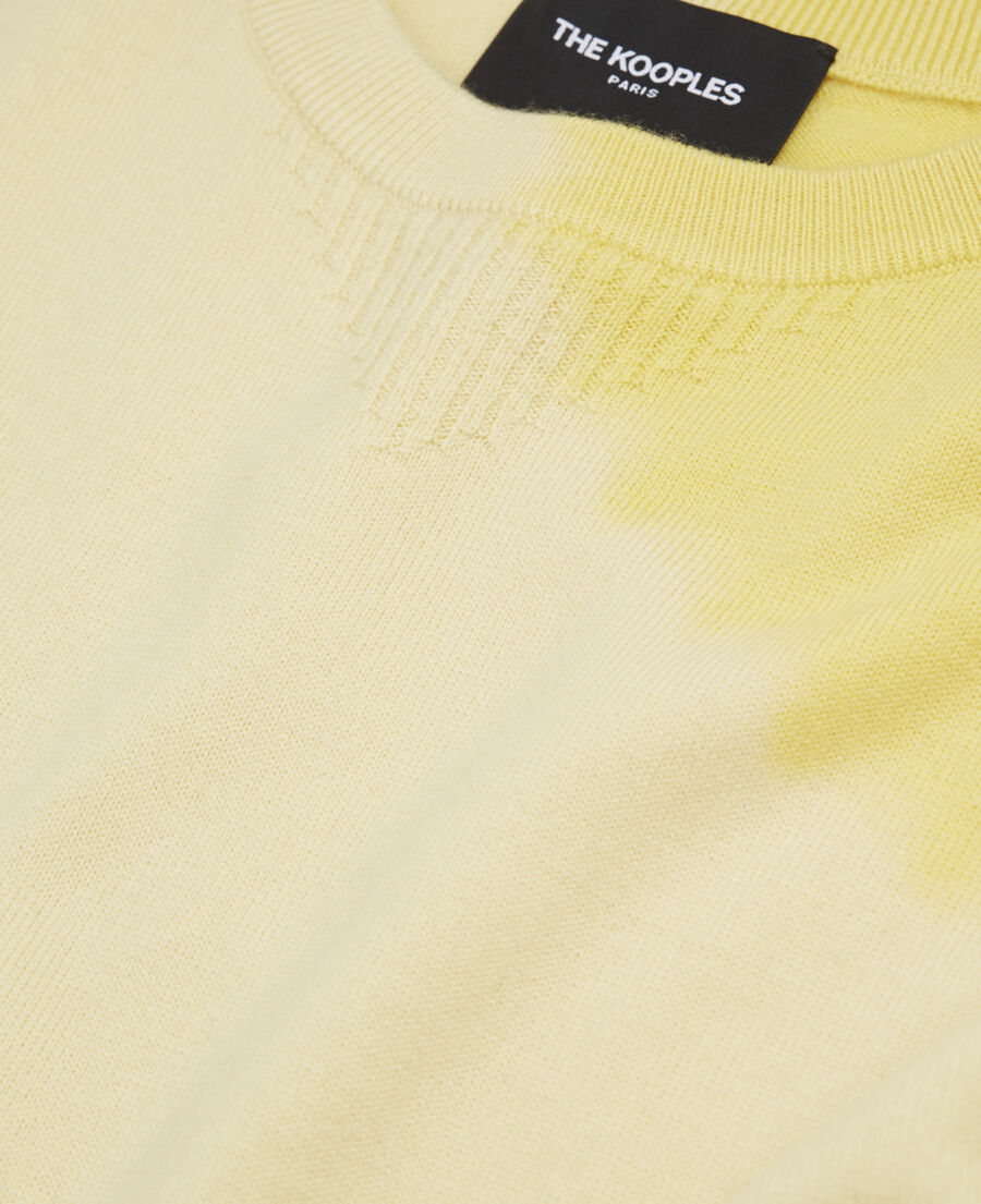 yellow tie-dye effect wool sweater