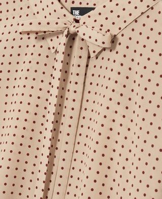 The Kooples FEMME BEIGE / RED chemise avec lavallière à pois beige