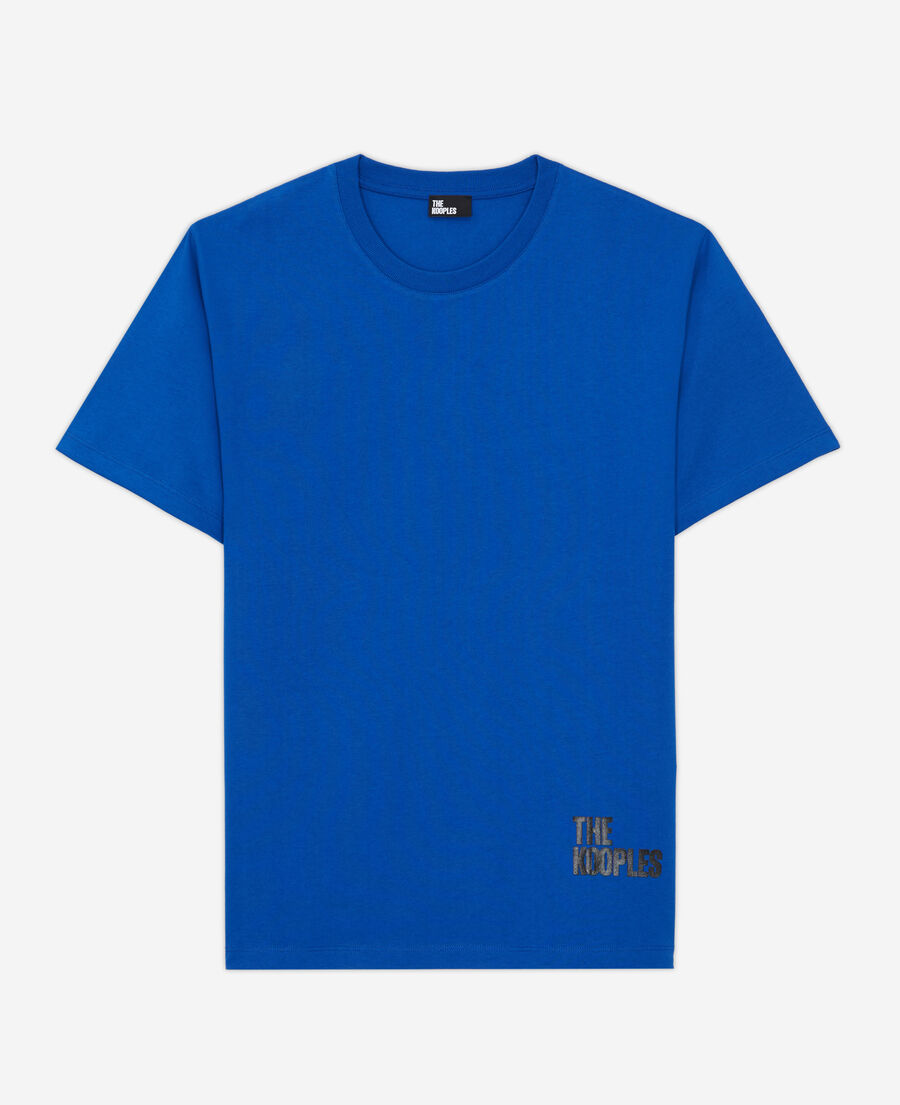 men's the kooples blue logo t-shirt