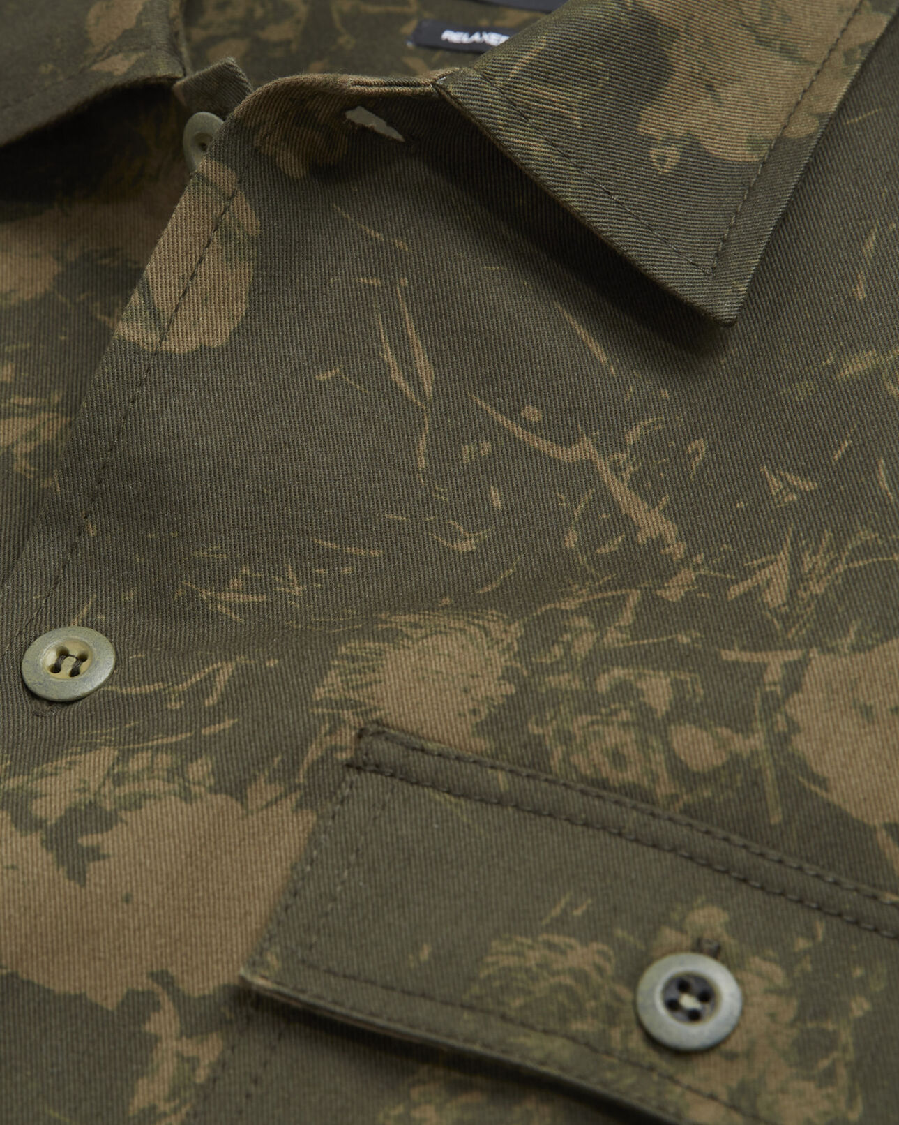 The Kooples MEN KAKI khaki cotton jacket with camouflage print