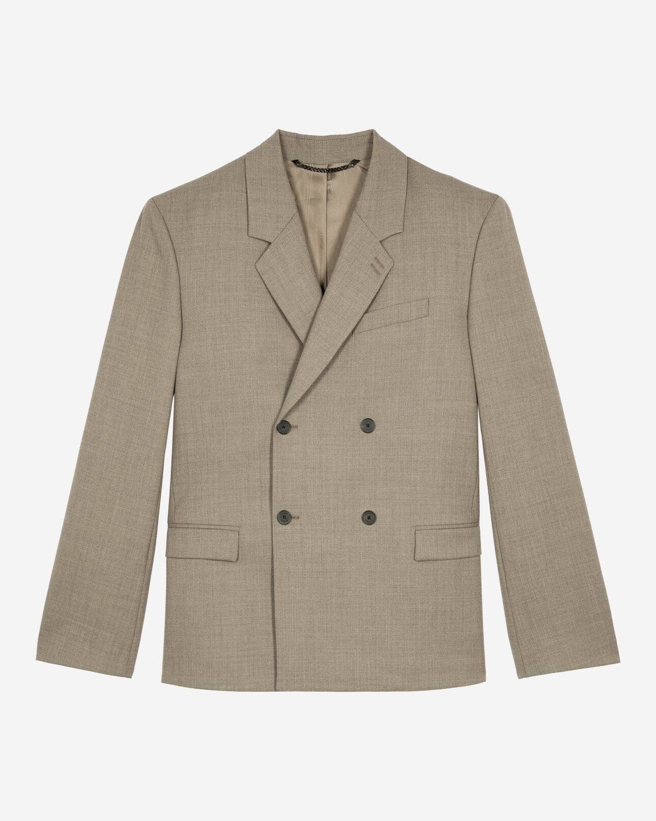 The Kooples HERREN BEIGE MELANGE beigefarbene anzugjacke aus wolle