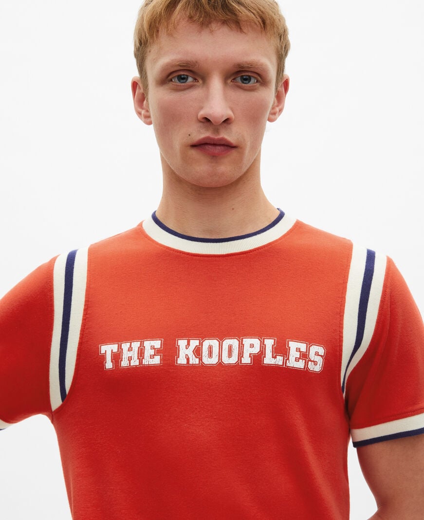 The Kooples H RED t-shirt with red logo
