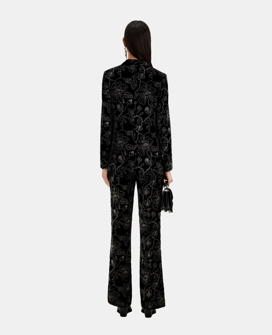 The Kooples F BLACK black velvet suit jacket