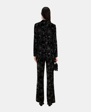 The Kooples F BLACK black velvet suit jacket