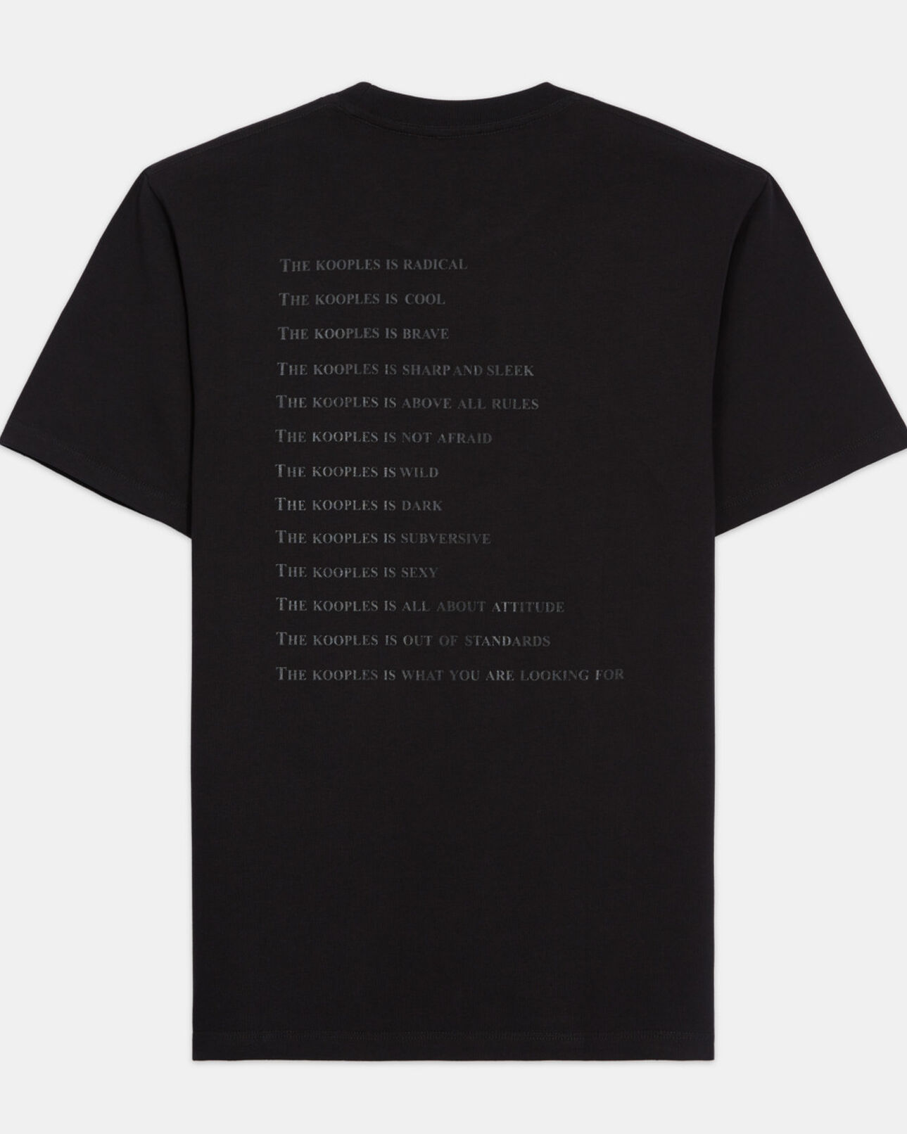 The Kooples MEN BLACK black and leopard print what is t-shirt